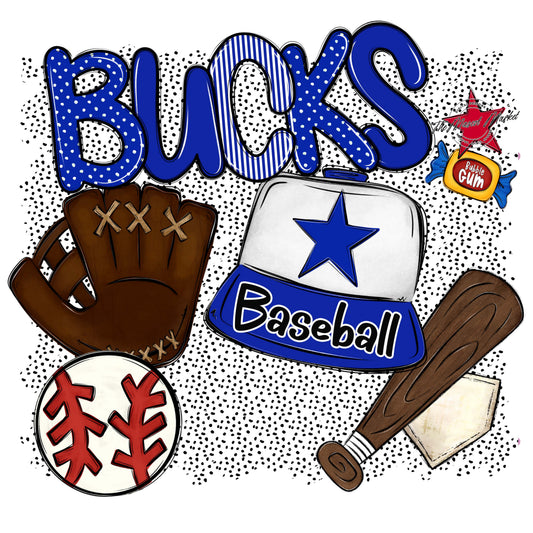 Bucks Baseball Spirit-Royal Blue