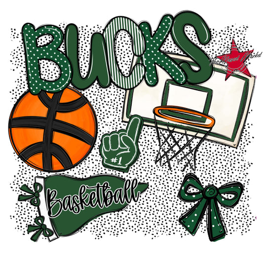 Bucks Basketball Spirit-Green