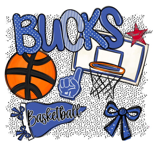 Bucks Basketball Spirit-Off Blue