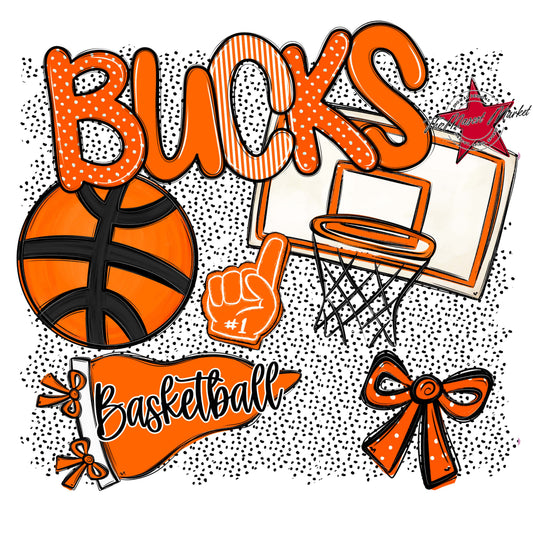 Bucks Basketball Spirit-Orange
