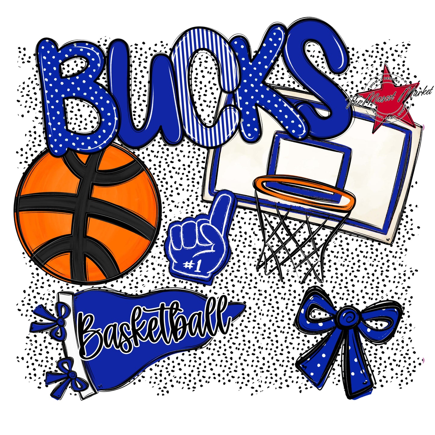 Bucks Basketball Spirit-Royal Blue