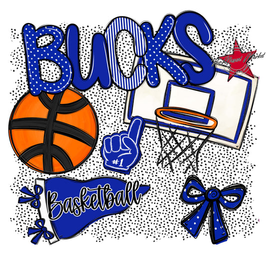 Bucks Basketball Spirit-Royal Blue