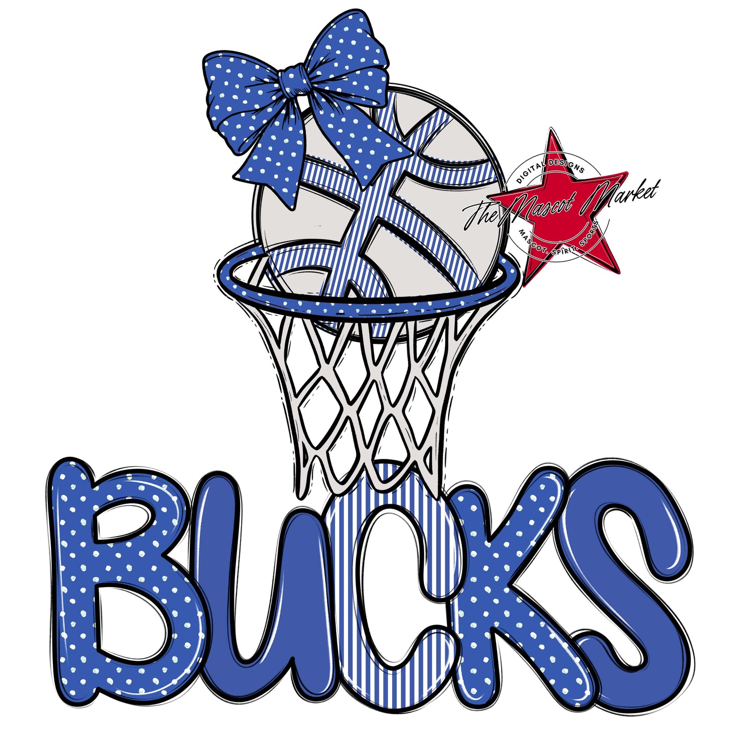 Bucks Basketball Spirit Design-Off Blue