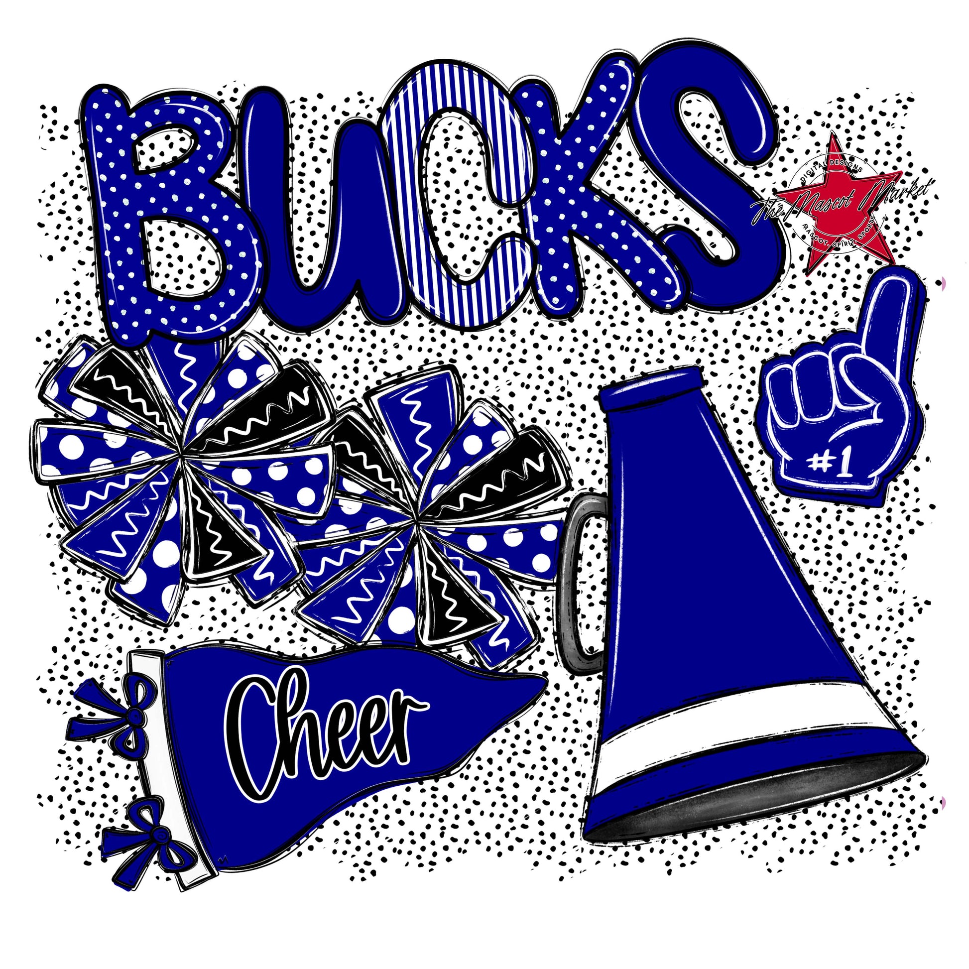 Bucks Cheer Spirit-Blue