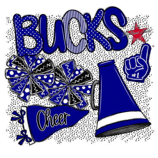 Bucks Cheer Spirit-Blue