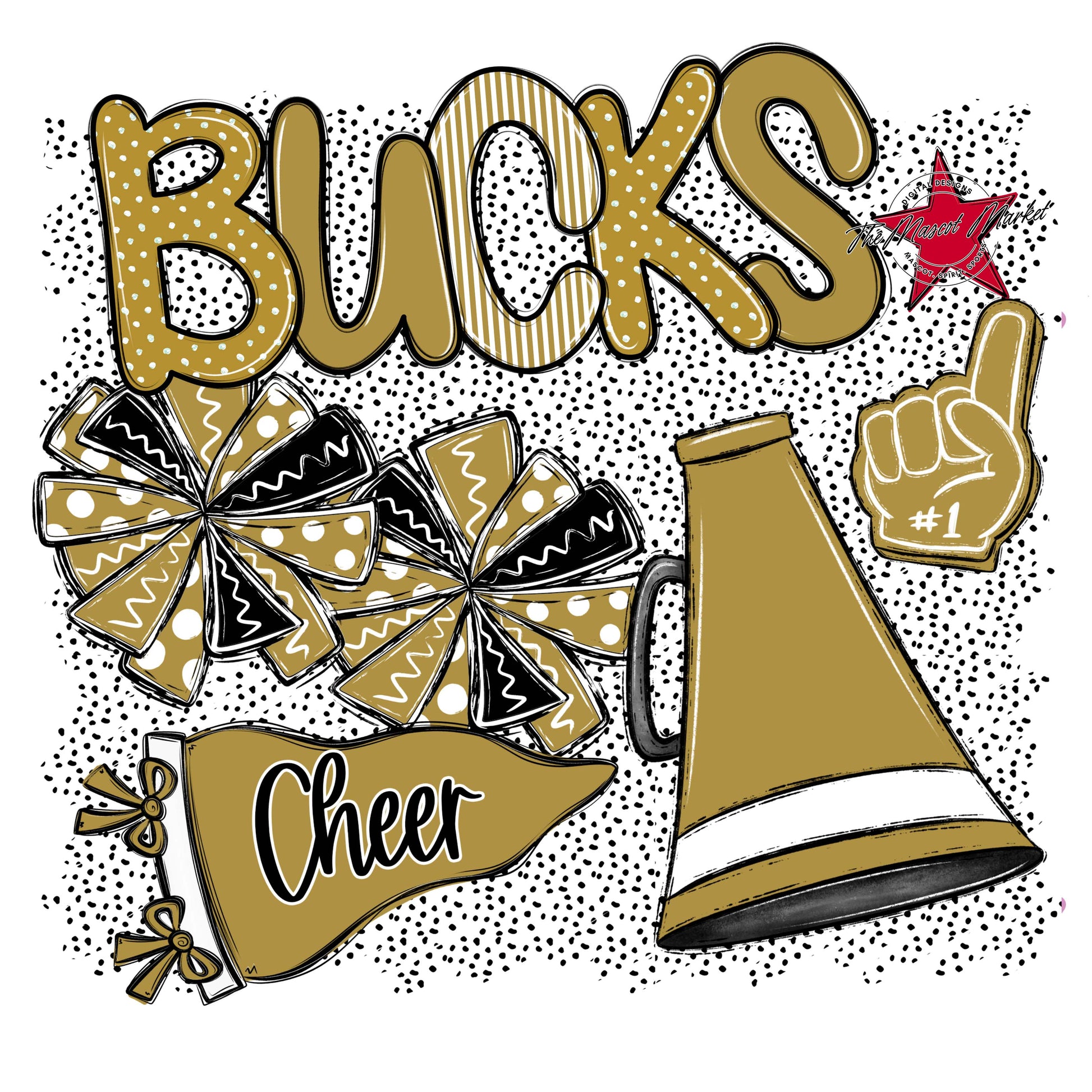 Bucks Cheer Spirit-Gold