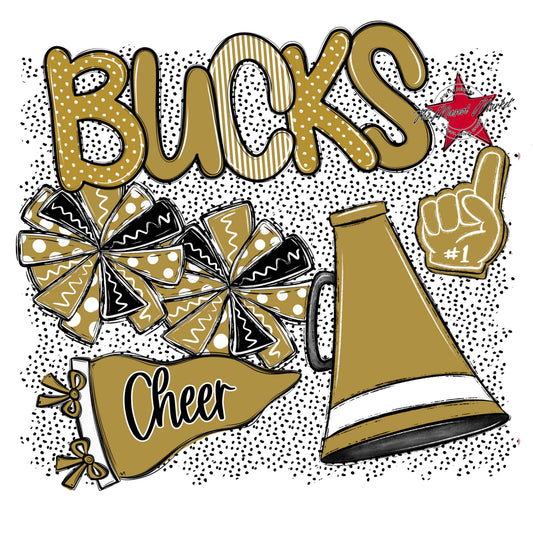 Bucks Cheer Spirit-Gold