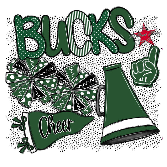 Bucks Cheer Spirit-Green