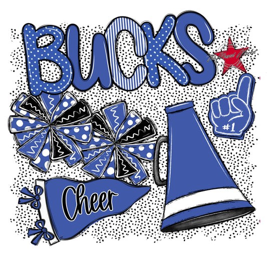 Bucks Cheer Spirit-Off Blue
