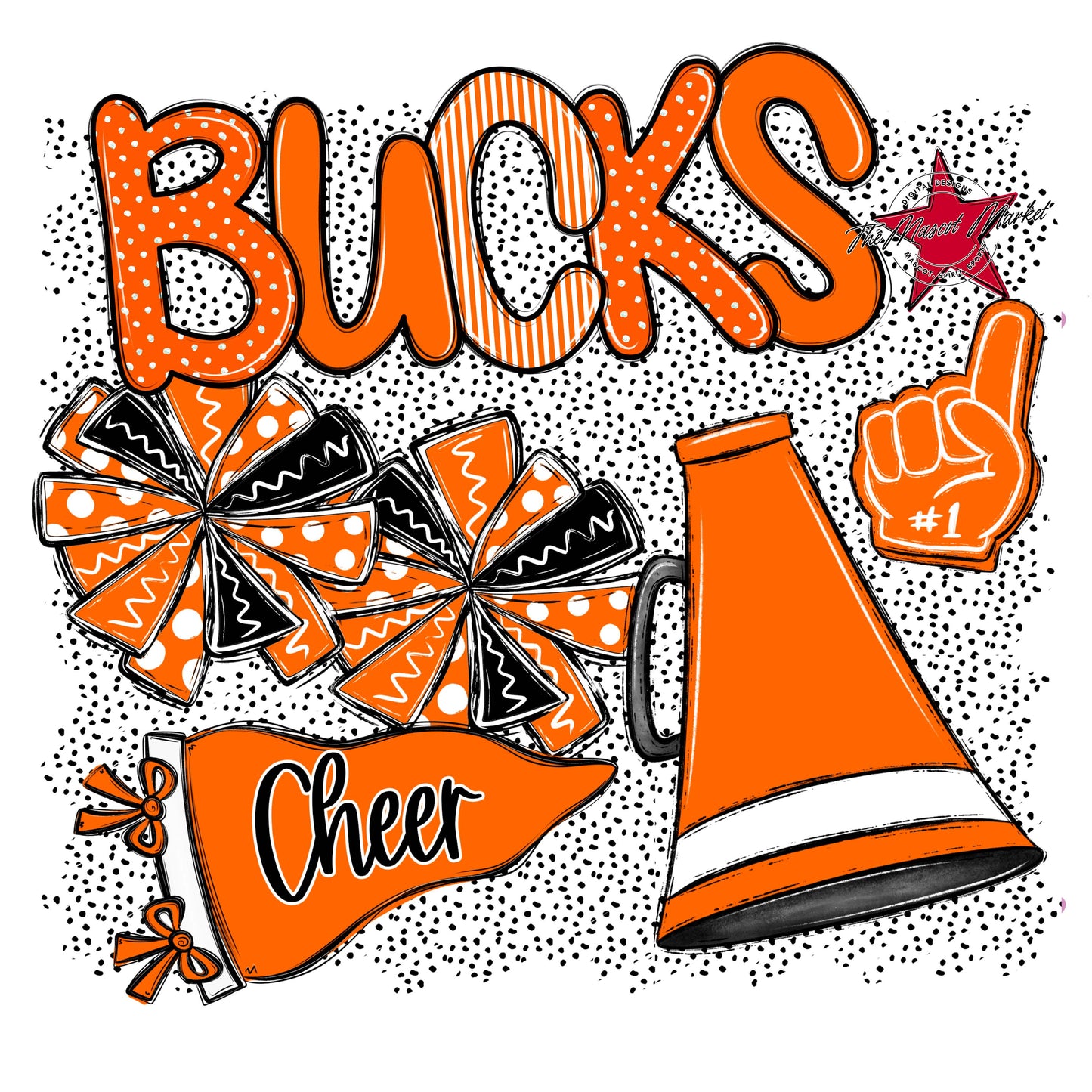 Bucks Cheer Spirit-Orange