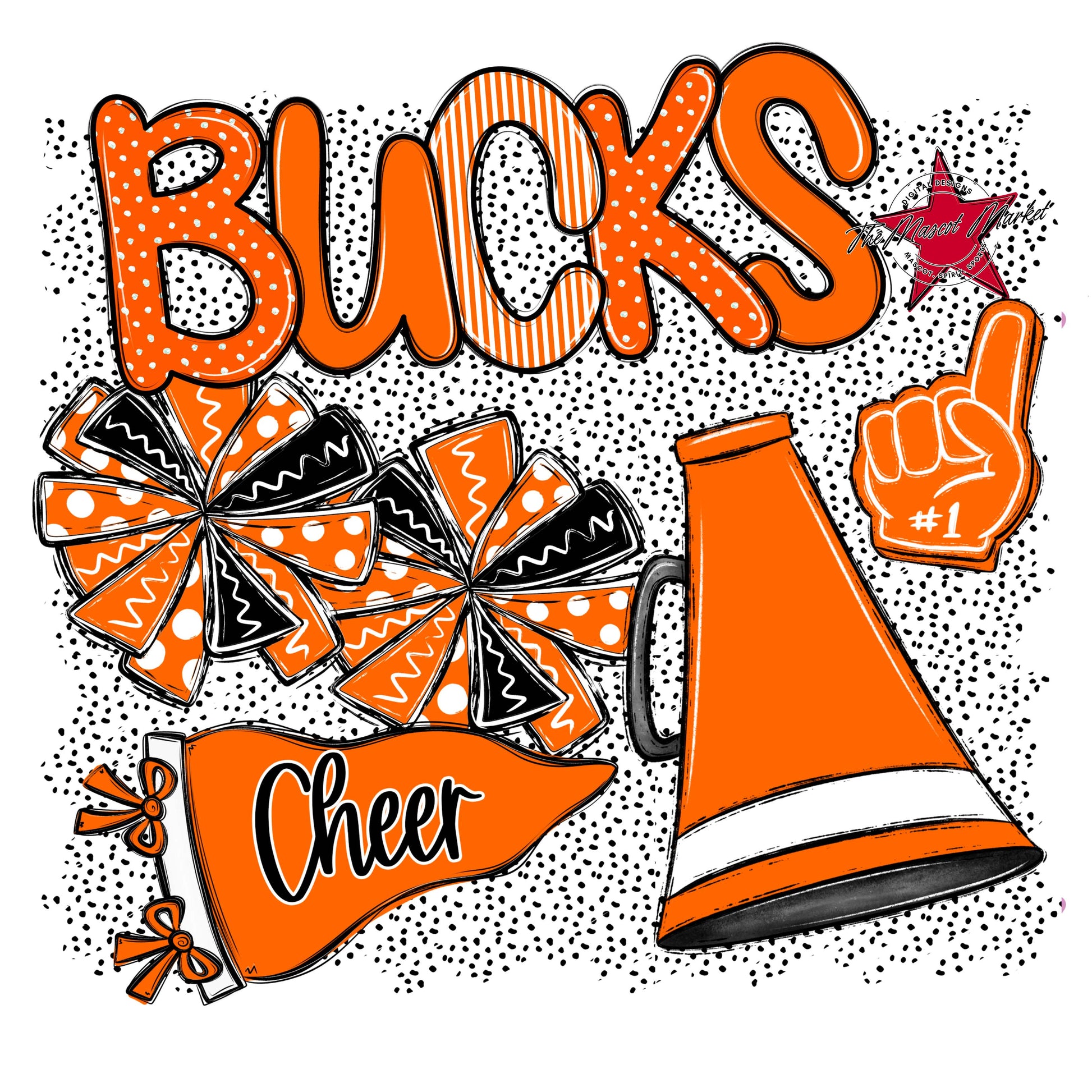 Bucks Cheer Spirit-Orange