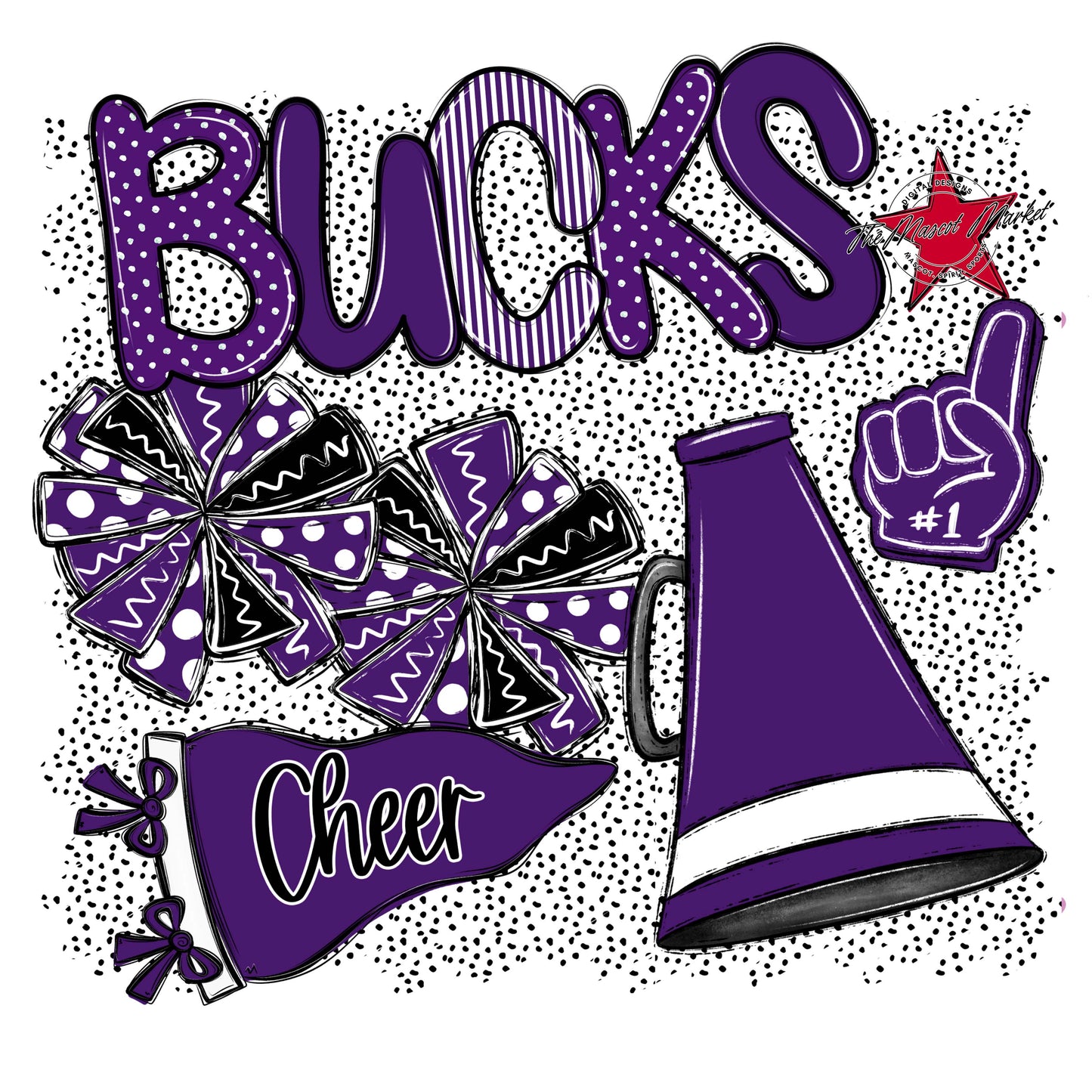 Bucks Cheer Spirit-Purple