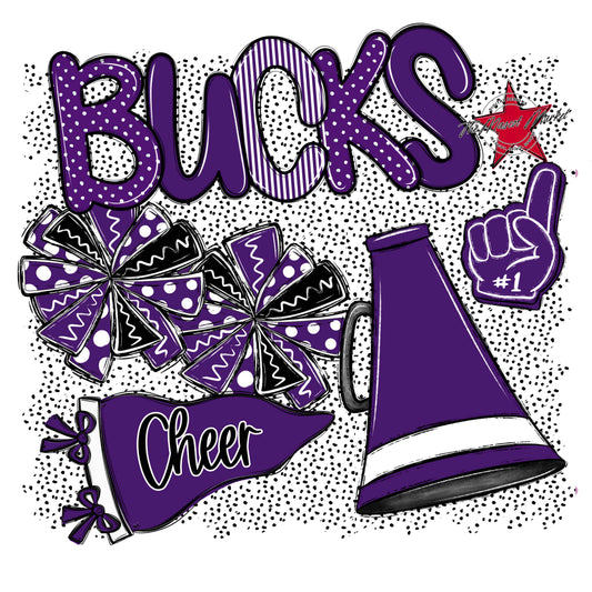 Bucks Cheer Spirit-Purple