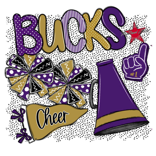 Bucks Cheer Spirit-Purple & Gold