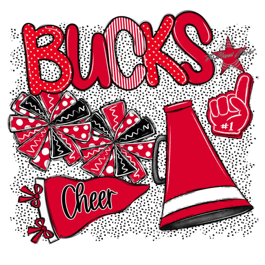 Bucks Cheer Spirit-Red