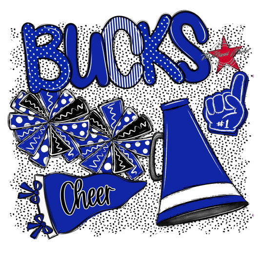 Bucks Cheer Spirit-Royal Blue
