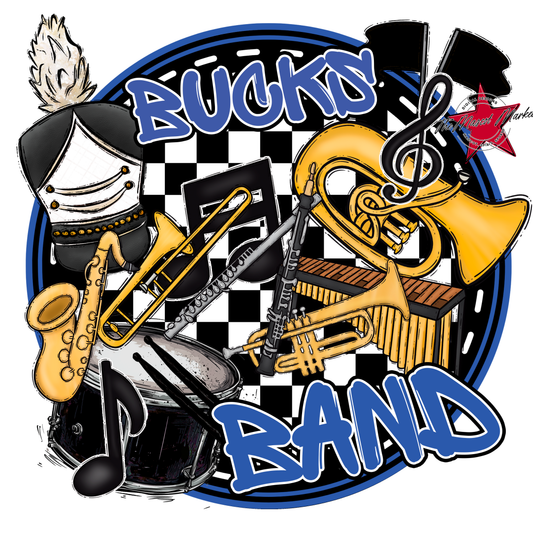 Bucks Circle Band Design-Off Blue