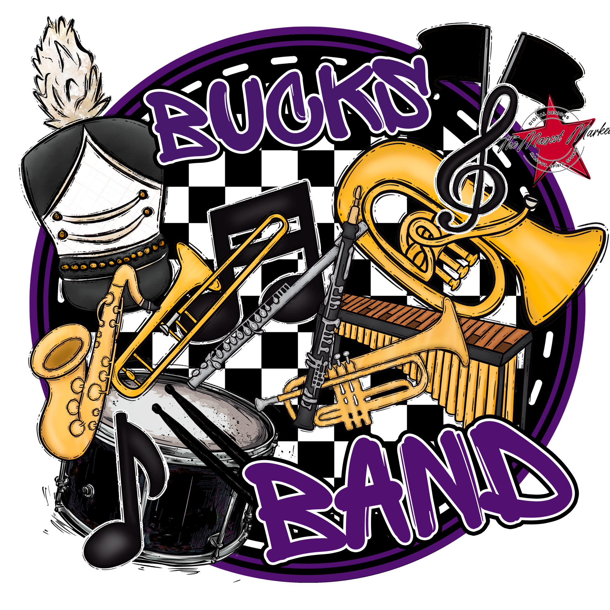 Bucks Circle Band Design-Purple