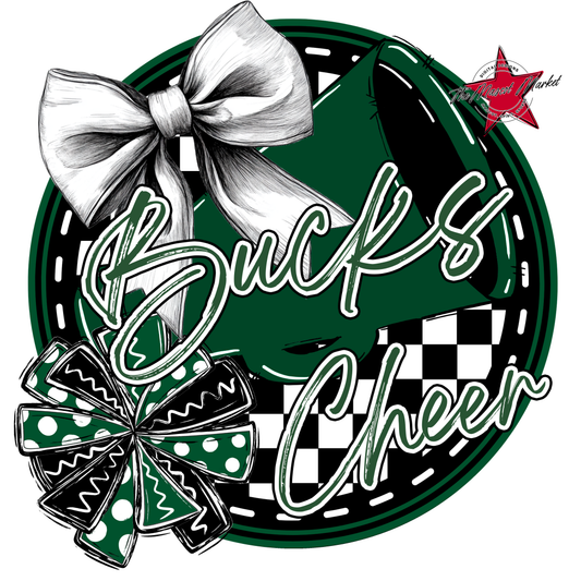 Bucks Circle Cheer Design-Green