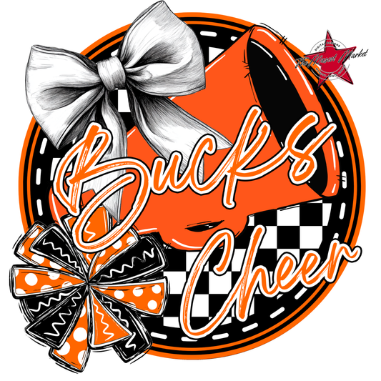 Bucks Circle Cheer Design-Orange