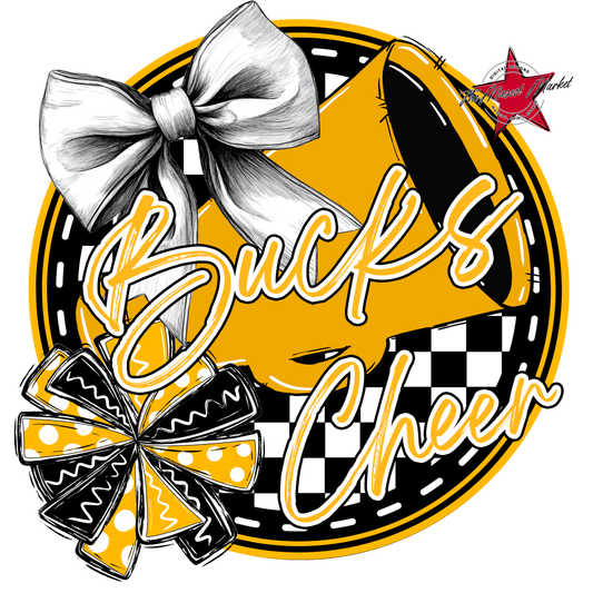 Bucks Circle Cheer Design-Yellow