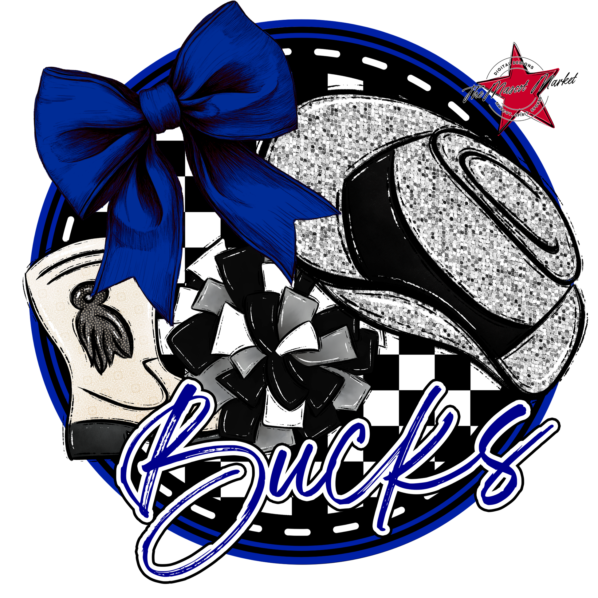 Bucks Circle Drillteam Design-Blue