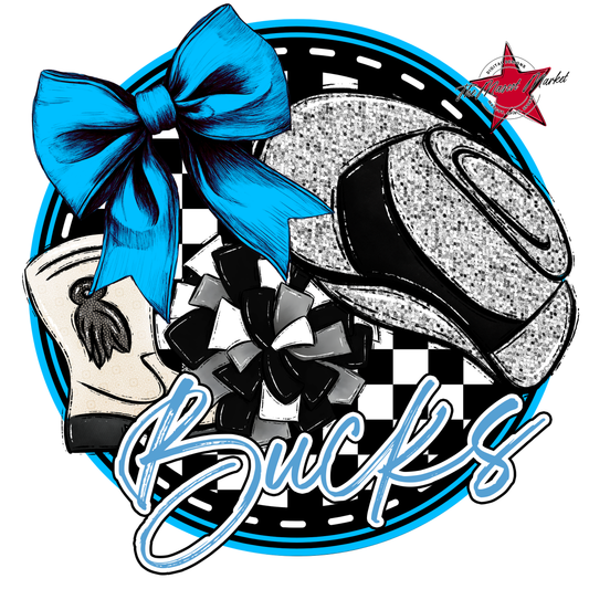 Bucks Circle Drillteam Design-Carolina Blue