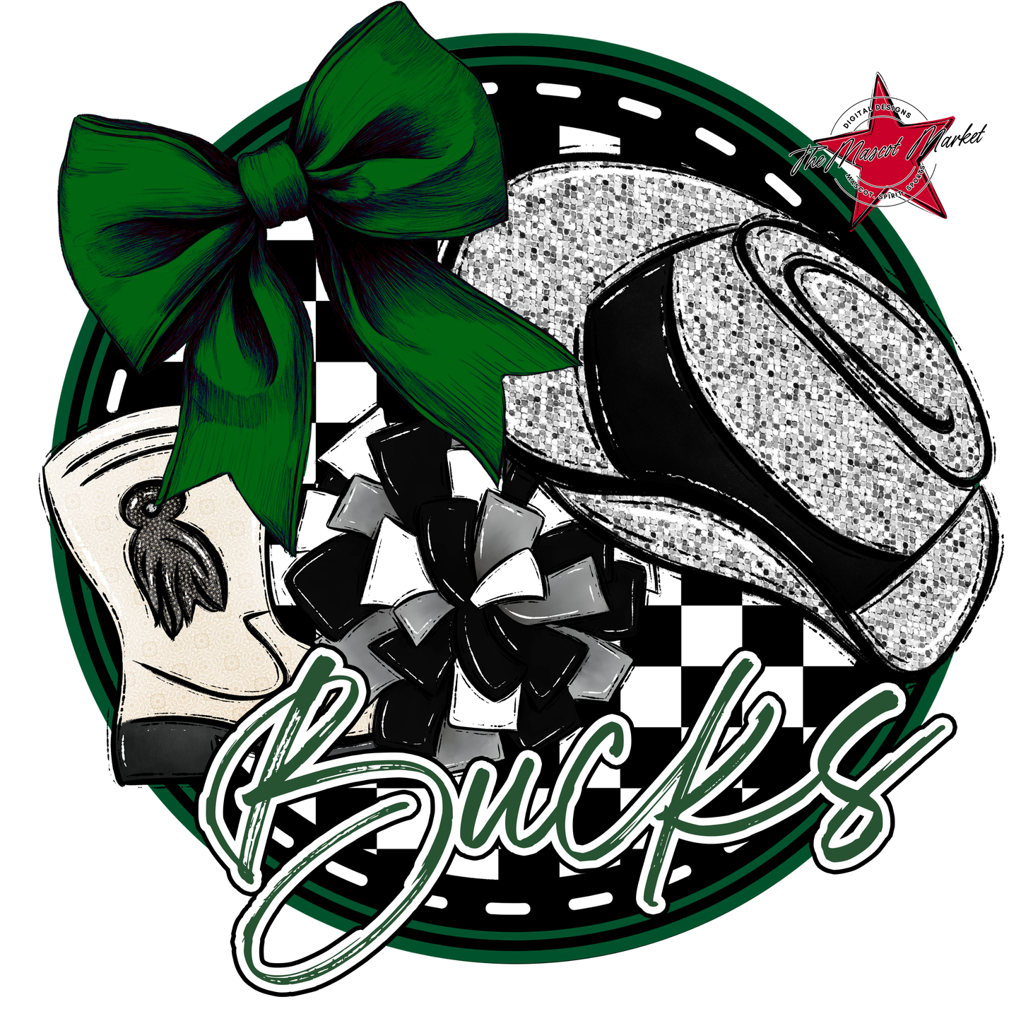 Bucks Circle Drillteam Design-Green