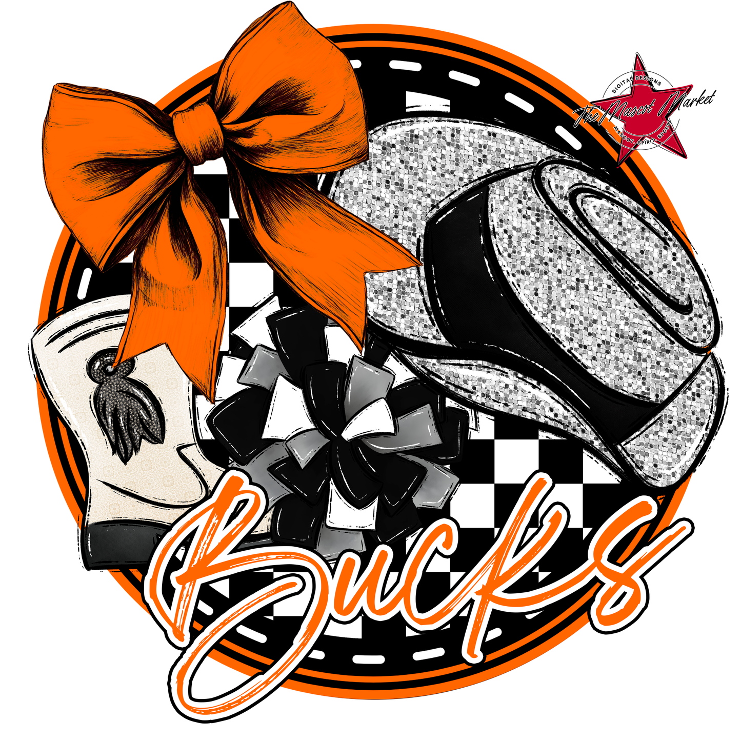 Bucks Circle Drillteam Design-Orange