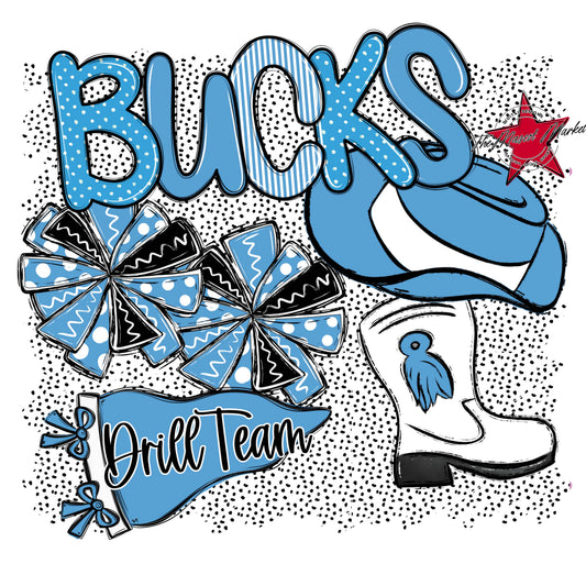 Bucks Drillteam Spirit-Carolina Blue