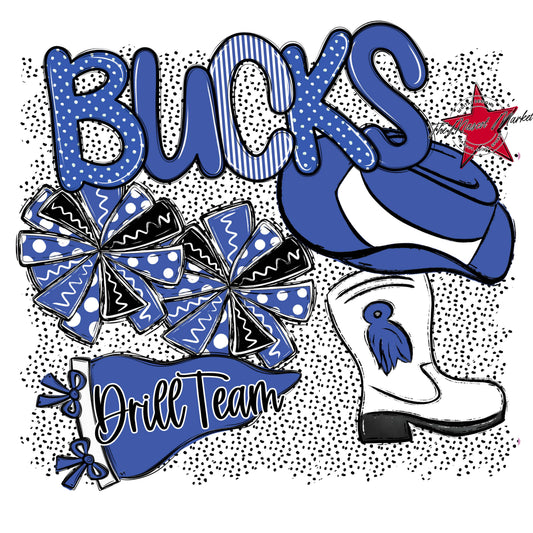 Bucks Drillteam Spirit-Off Blue