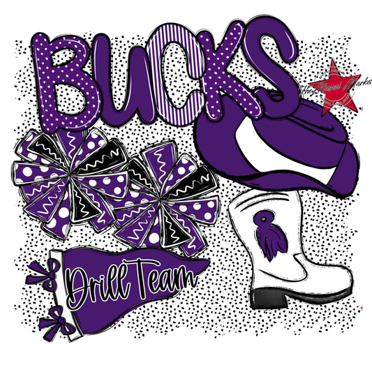 Bucks Drillteam Spirit-Purple