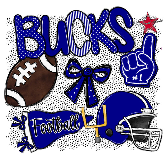 Bucks Football Spirit-Blue