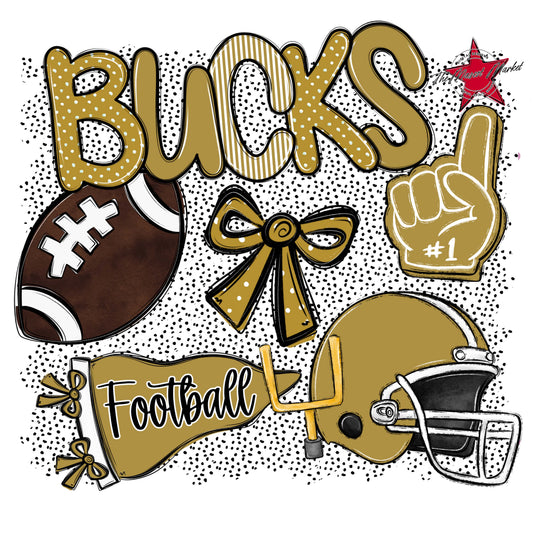 Bucks Football Spirit-Gold