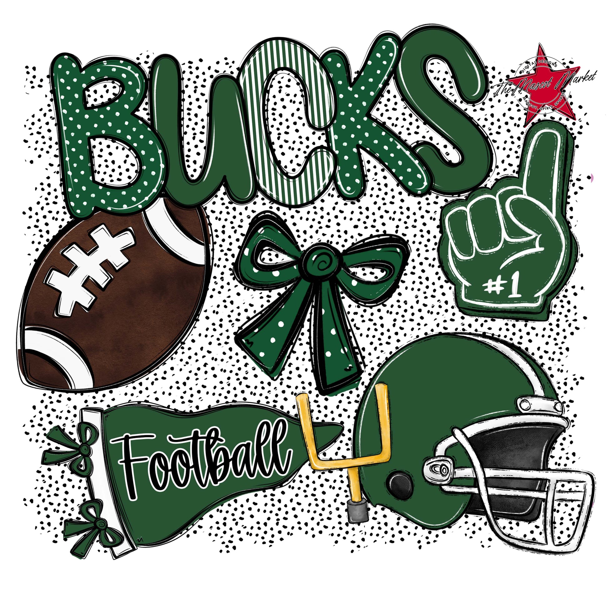 Bucks Football Spirit-Green