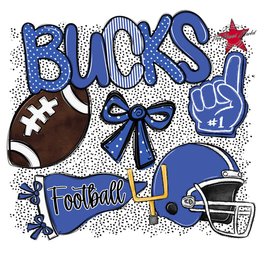 Bucks Football Spirit-Off Blue