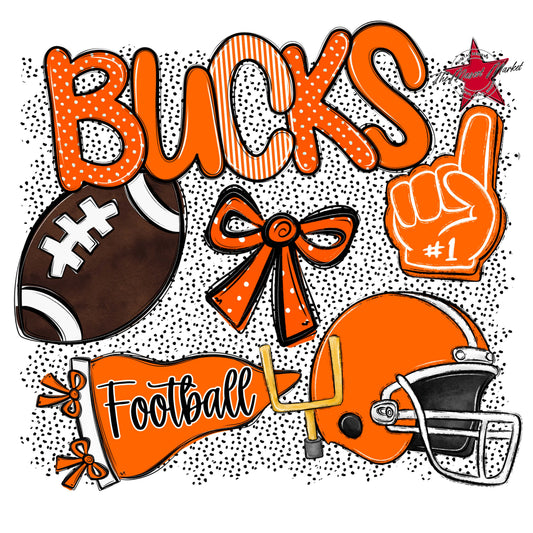 Bucks Football Spirit-Orange