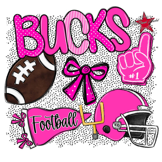 Bucks Football Spirit-Pink
