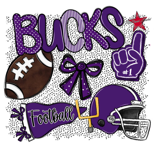 Bucks Football Spirit-Purple