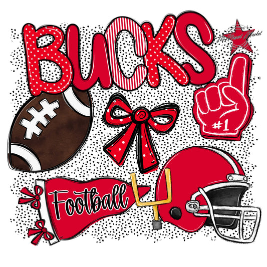 Bucks Football Spirit-Red