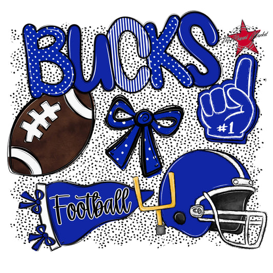 Bucks Football Spirit-Royal Blue