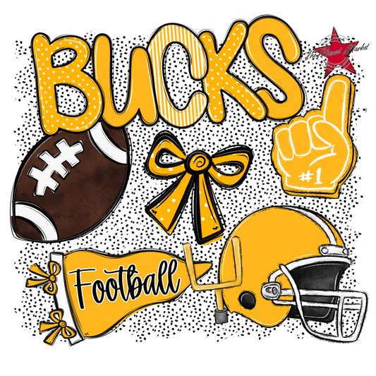 Bucks Football Spirit-Yellow