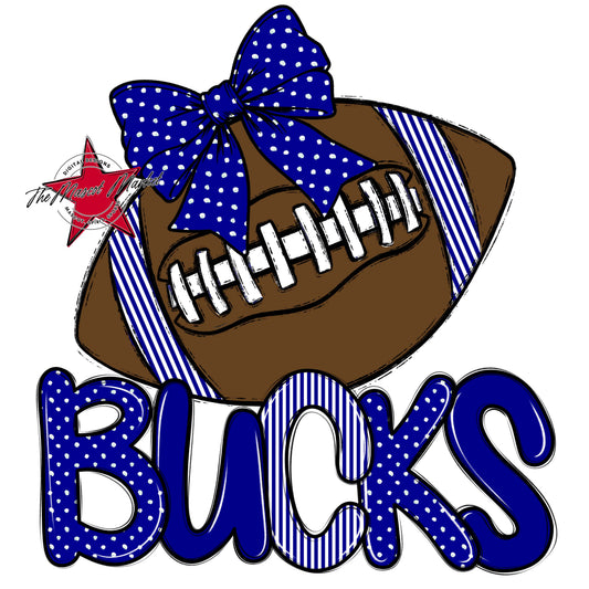 Bucks Football Spirit Design-Blue
