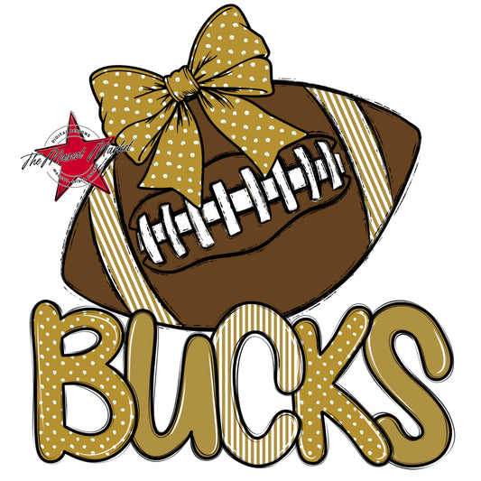Bucks Football Spirit Design-Gold