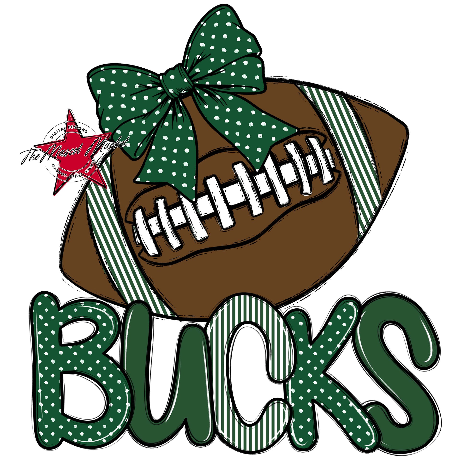 Bucks Football Spirit Design-Green