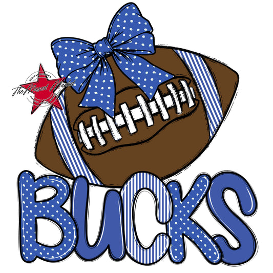 Bucks Football Spirit Design-Off Blue