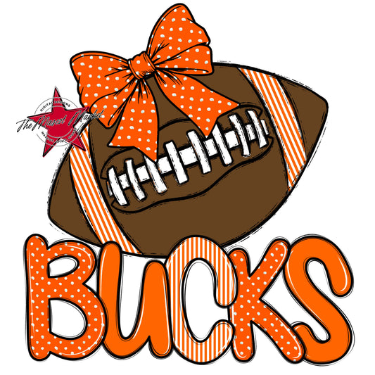 Bucks Football Spirit Design-Orange