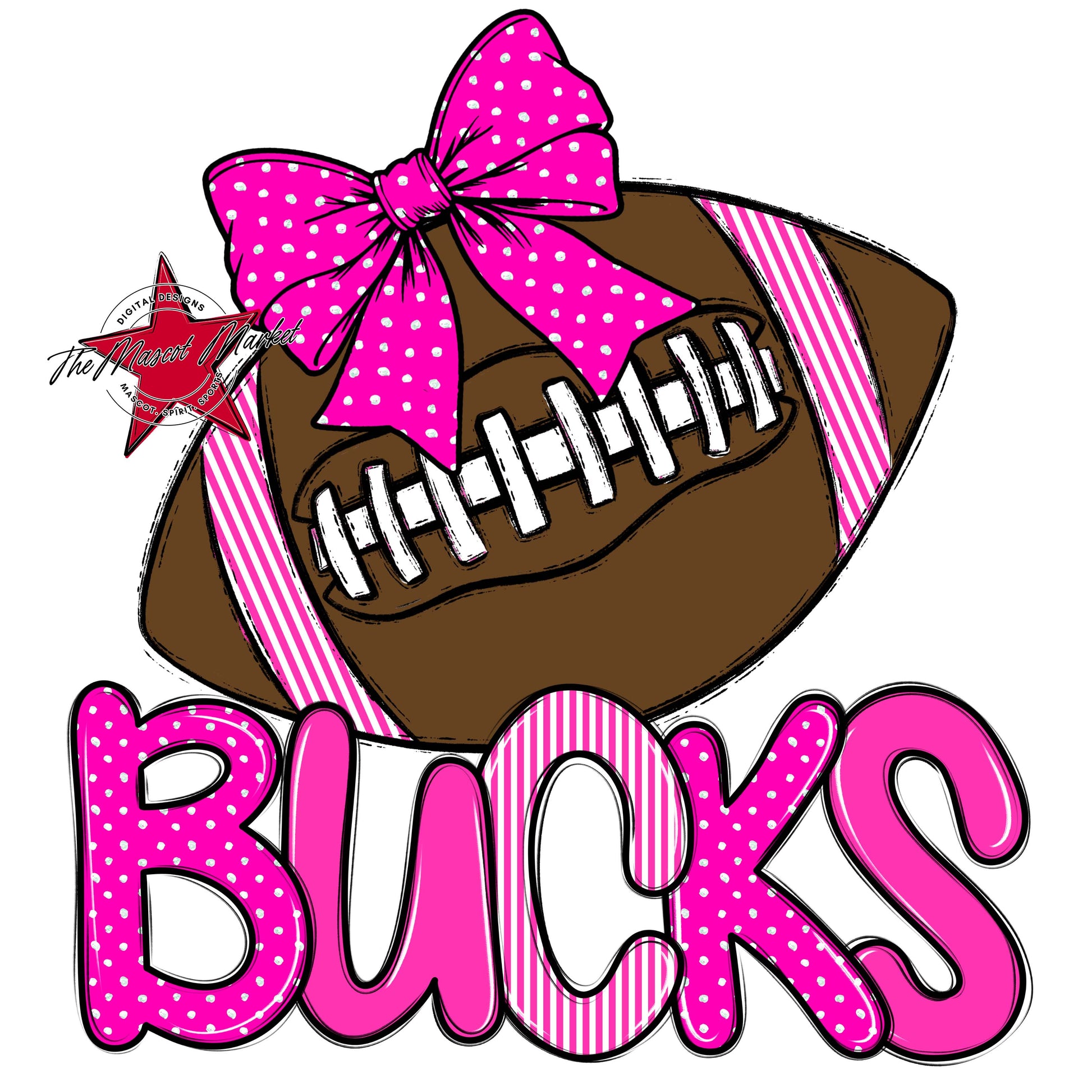 Bucks Football Spirit Design-Pink