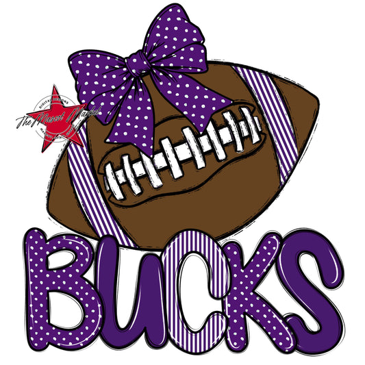 Bucks Football Spirit Design-Purple