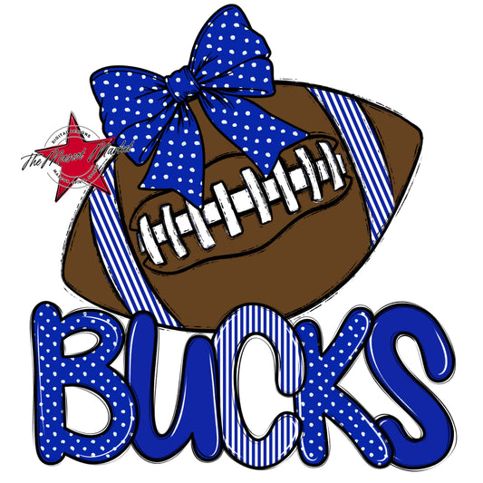 Bucks Football Spirit Design-Royal Blue